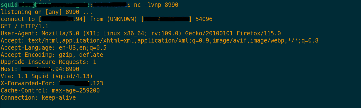 Normal HTTP Headers