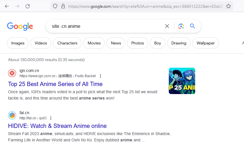 CN webpages